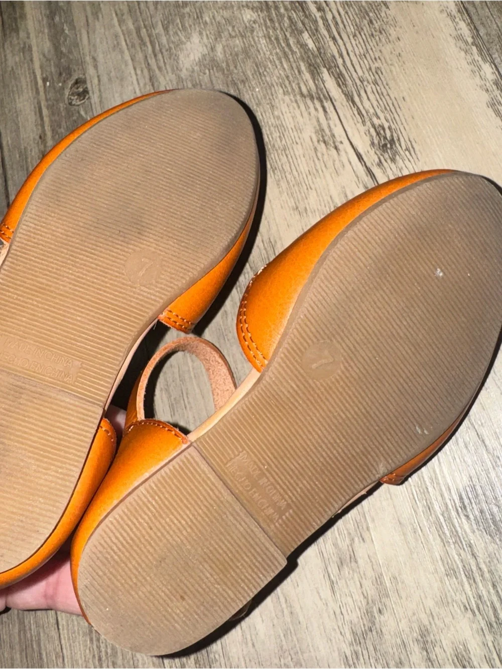 Old Navy Girls Tan Leather-Look Strappy Sandals